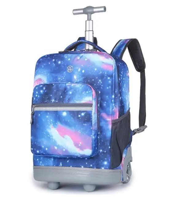 18 polegadas rodas mochilas para a escola da menina saco de rolamento para adolescentes sacos do trole da escola do meio para meninos rolando mochila carrinho