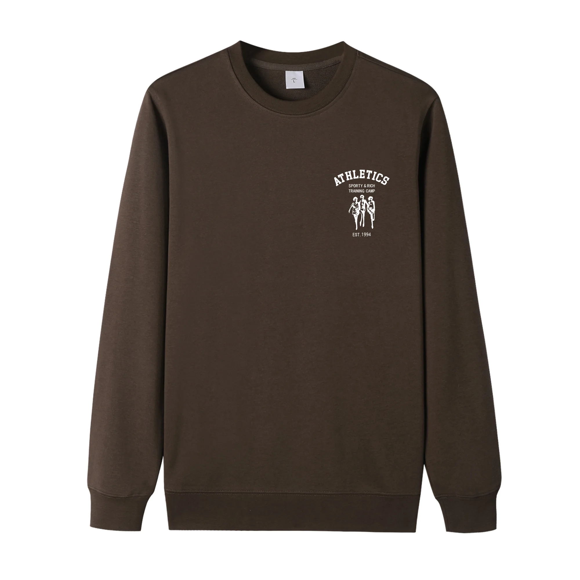 الأمريكية خمر نمط الرياضة نادي الطباعة بلوزات الإناث فضفاضة القطن عارضة البلوز الخريف طويلة الأكمام Crewneck البلوز