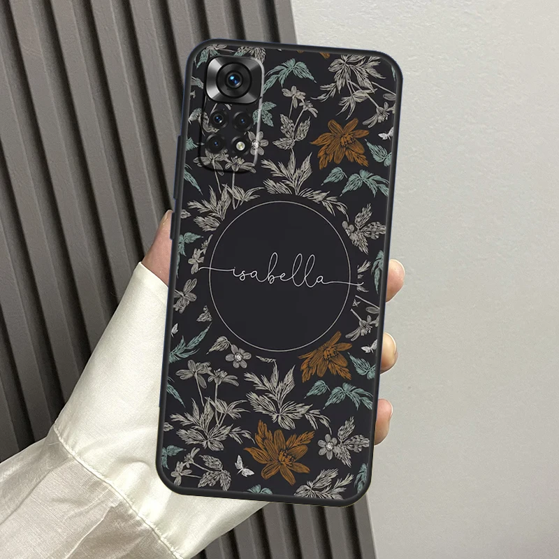 Funda Floral de estética personalizada para Xiaomi Redmi Note 11, 11S, 10S, 9, 9S, 8, 12 Pro, Redmi 9, 10, 12C, 9C, 9T, 10A, 10C