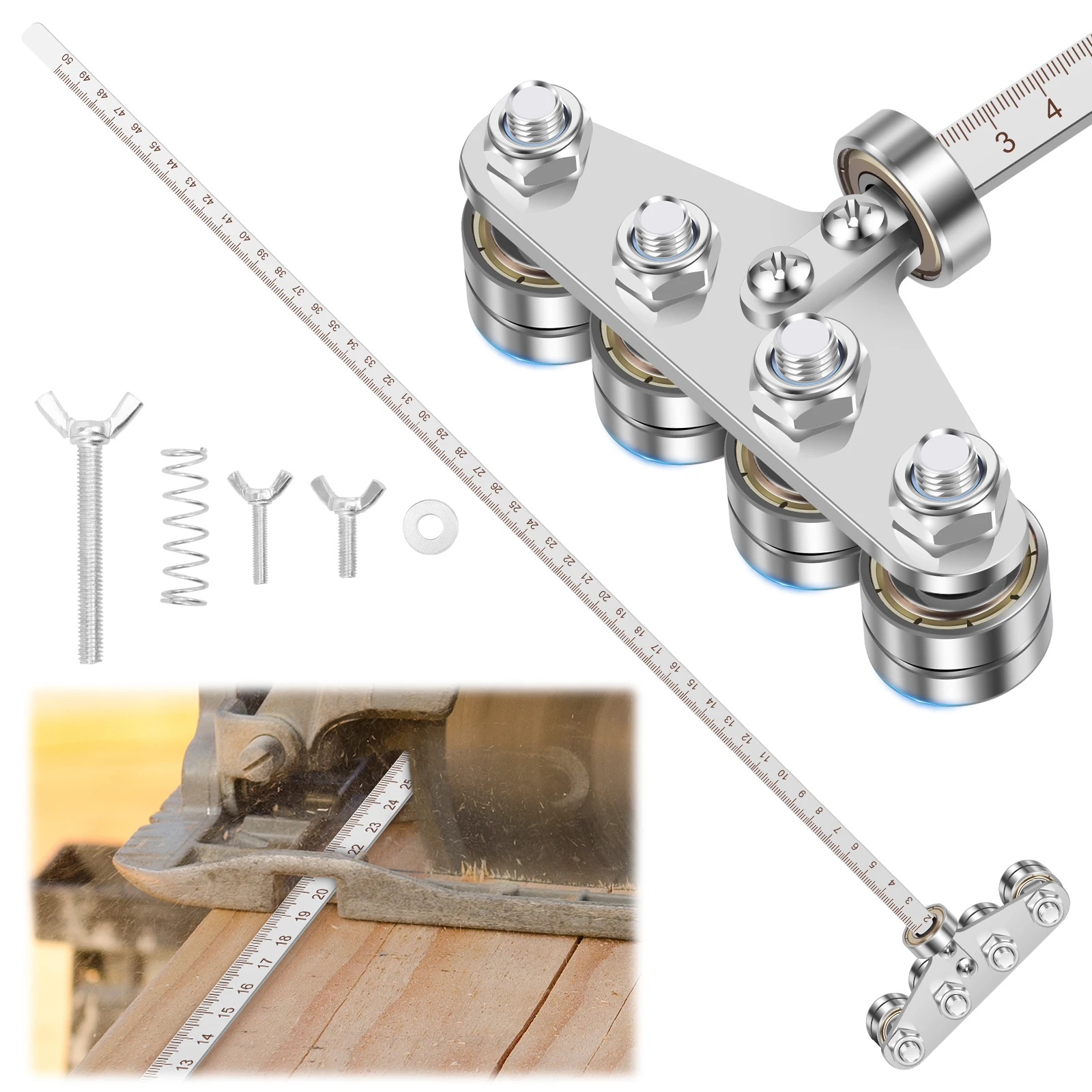 Positioning Calipers for Precise Measurements Easy Wood Cutting Precision Cutting Guide for Circular Saws Adjustable Guide Rail