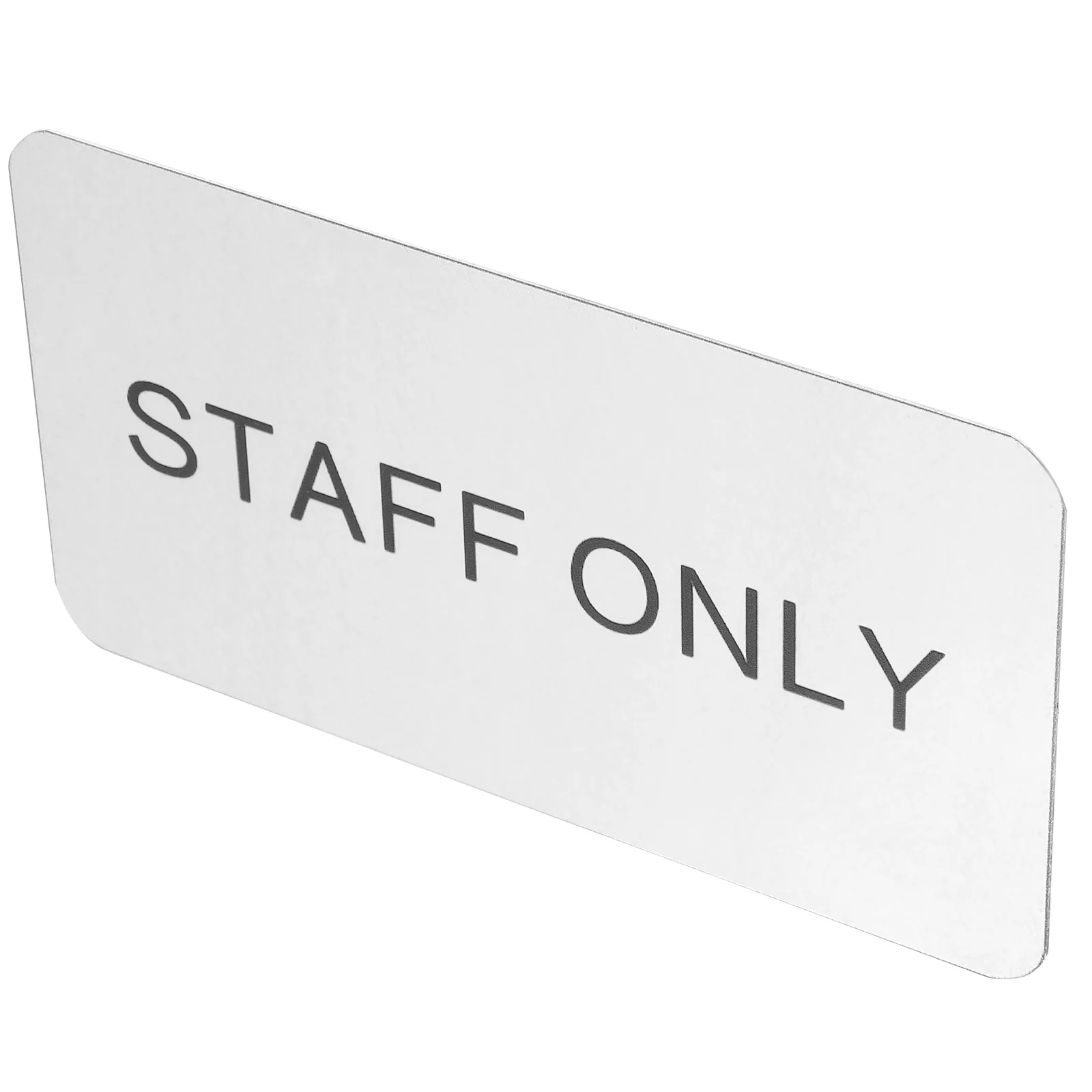 Sign Business Office Decoration Staff Only Plate for Home Special Brand 1800X1000X018CM Removable Door Silver Employee Work