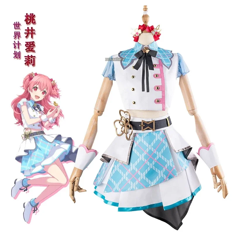 Project Sekai MMJ more jump Momoi Airi cosplay costume wig uniform cosplay costume set