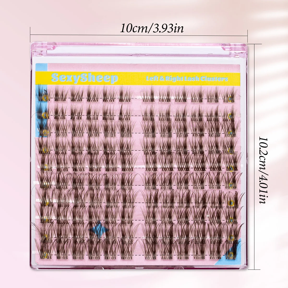 Zestaw do samodzielnego przedłużania rzęs 120 sztuk, brązowe rzęsy, pojedyncze rzęsy z klejem do rzęs i płynem do usuwania kleju, pęseta do rzęs