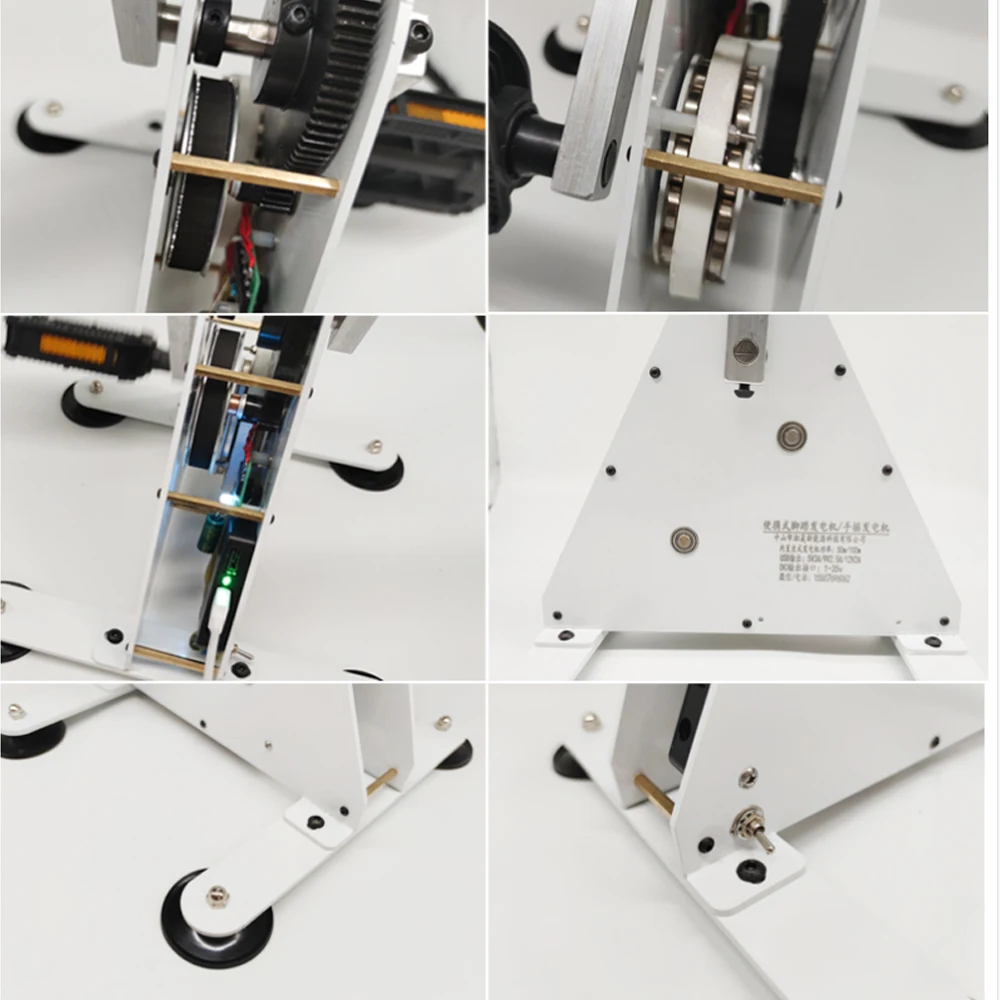 Generador de Pedal portátil, dispositivo de entrenamiento de rehabilitación, bicicleta giratoria, salida USB Dual, bricolaje, Fitness, generador operado por pies