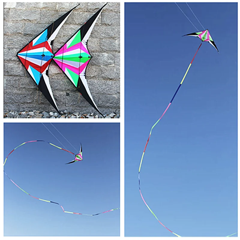 free shipping 2.4m double line stunt sports kite flying inflatable toys tissu kite paper wind flag pilot kite lifter cerf volant