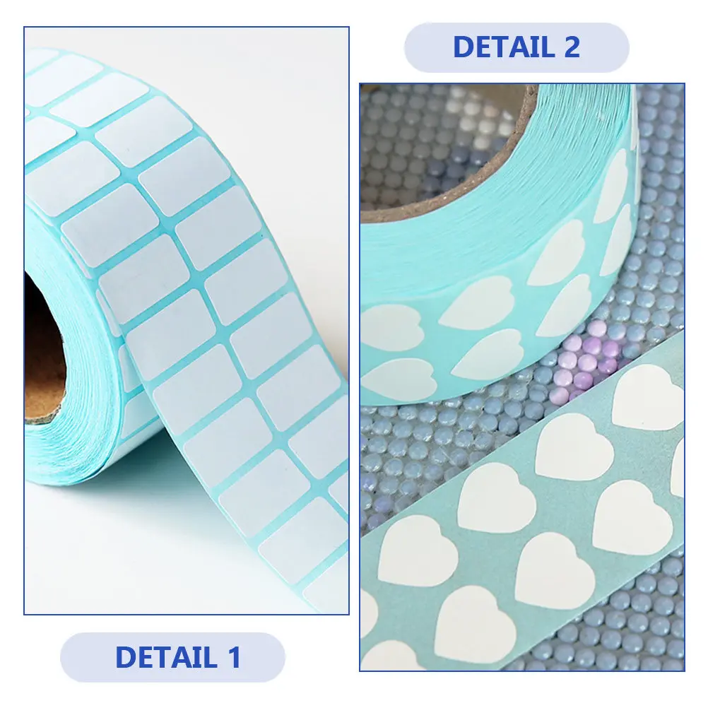 3 Rolls Blank Sticky Labels Removable Name Tag Sticker Label Sorting Tabs for Organizing Classroom Office Home Use