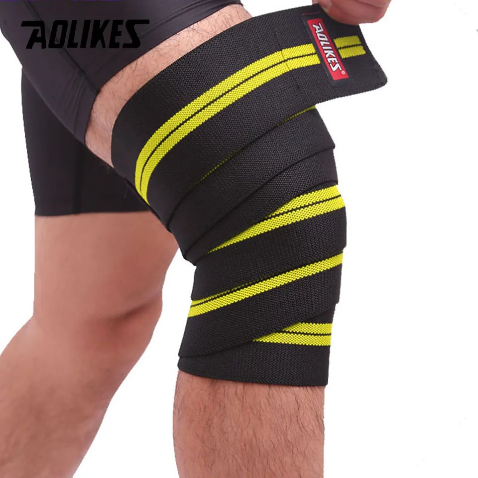 AOLIKES 1PCS Knee Bandage Compression For Arthritis Kneepad Meniscus And Ligament Gym Running And Basketball Gym Sport Knee Pads