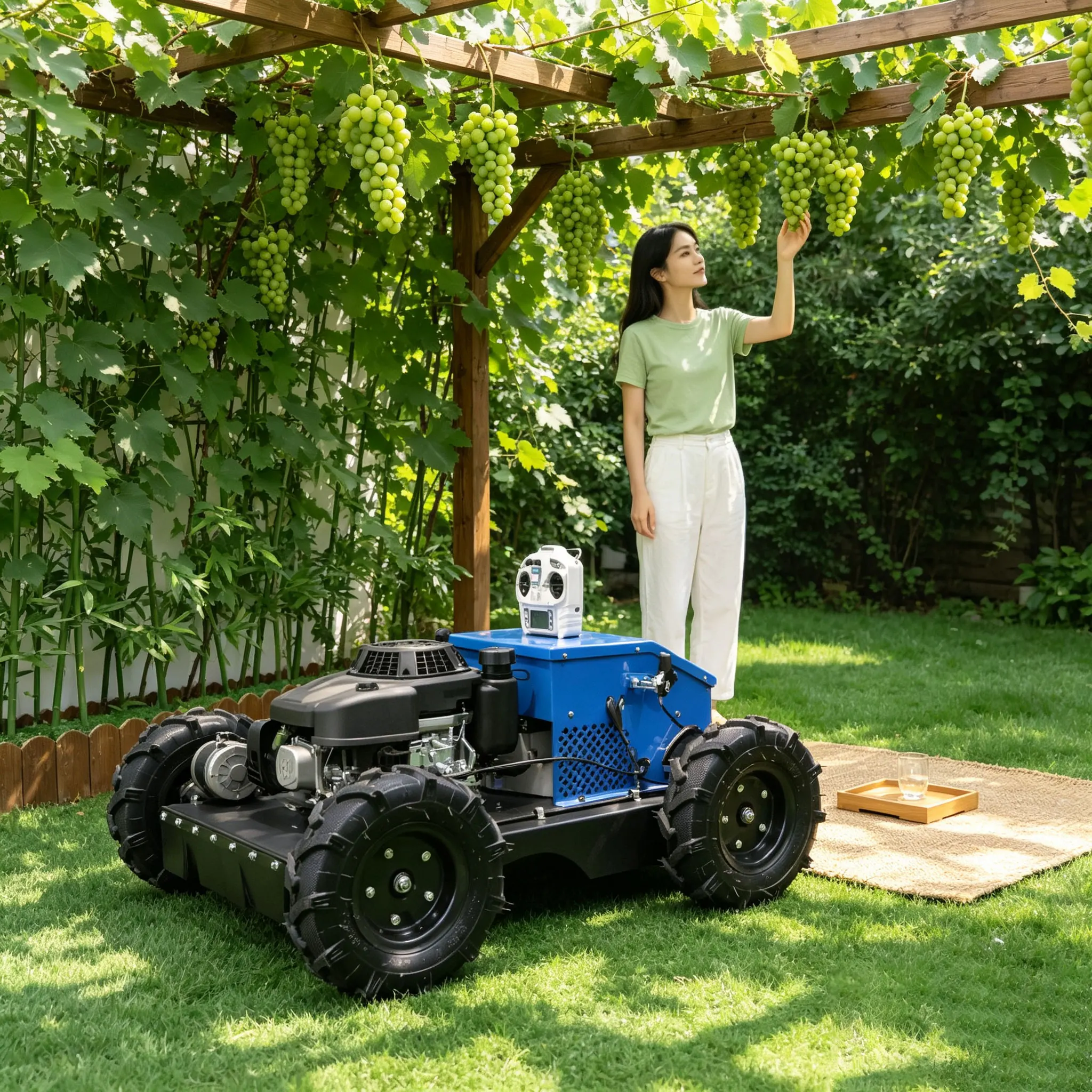 Customized portable labor-saving large-area lawn mower for sale as a household wheeled lawn mower