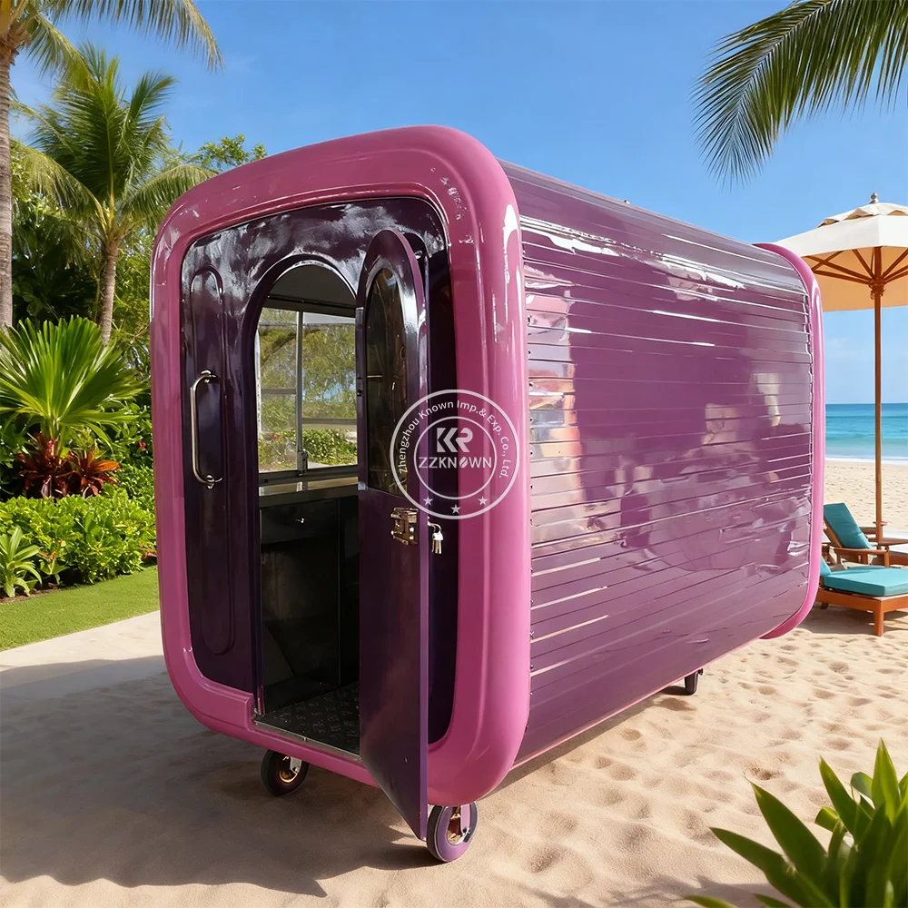 

Customizable Catering Truck Stainless Steel Snack BBQ Fast Food Truck Fully Equipped Mobile Food Trailer With Full Kitchen