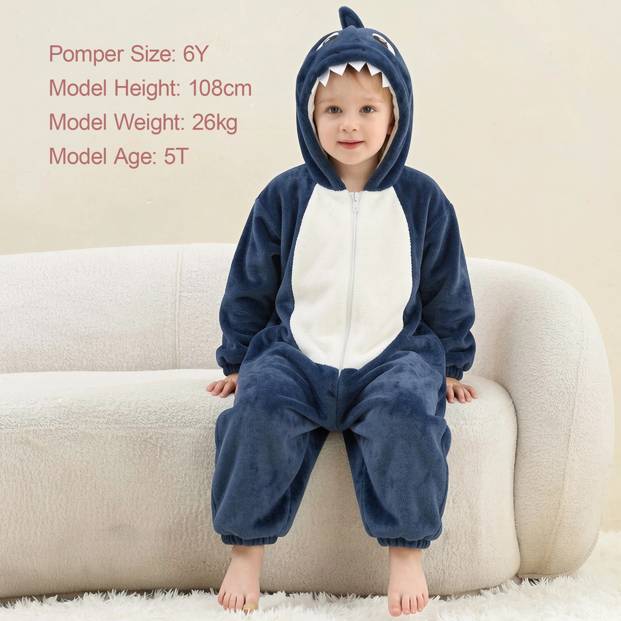 MICHLEY Löwen-Kinder-Schlafsack, Flanell-Decke, Schlafanzug 3-12 Jahre, Kapuzenpyjama, Kostümkleidung, Jumpsuit für Jungen und Mädchen – Detail 7