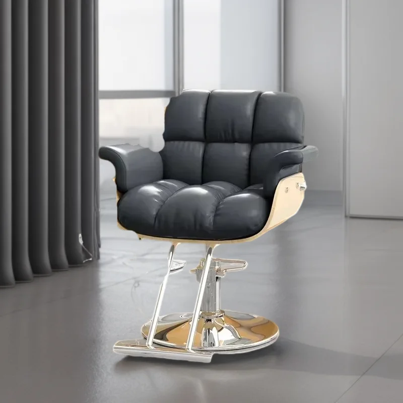 Chair With Wheels Barber Equipment Furniture Luxury Accessories Salon Hair Stylist Barbershop Aesthetic Roulette Chairs Styling