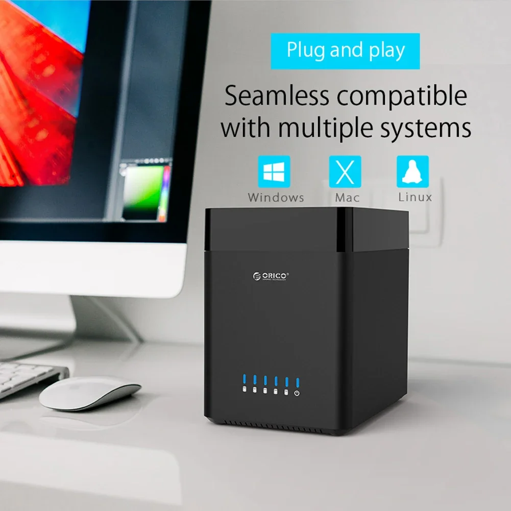 Imagem -04 - Orico-ds Series Hard Drive Docking Station Bay Usb 3.0 para Sata 3.5 Magnetic-tipo 90tb 5gbps Hdd Enclosure Case pc Case