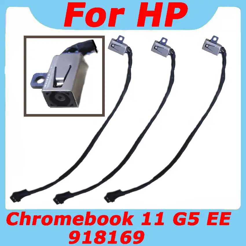 1-10Pcs New Laptop DC Power Jack Cable For HP Chromebook 11 G5 EE  918169  Charging Port Connector