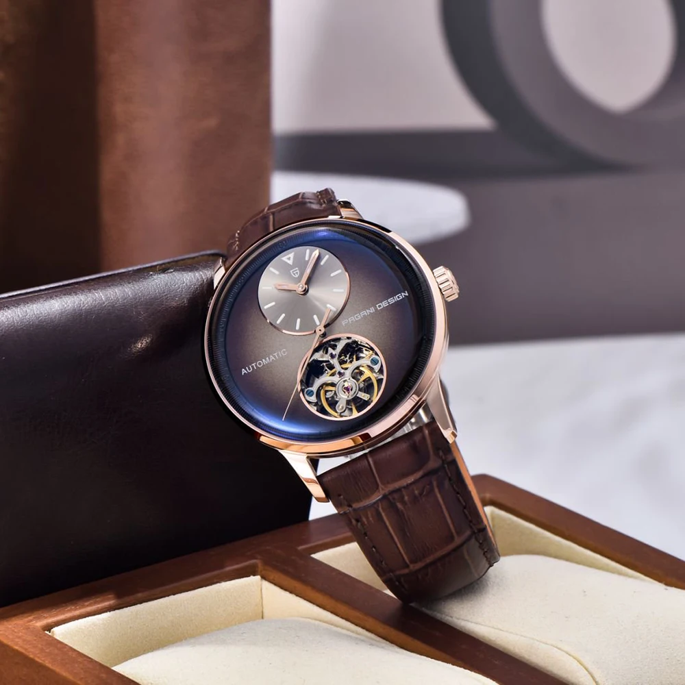 Vintage PAGANI DESIGN LuxuryWatch Sports Mechanical Automatic Watch Outdoor Waterproof Luminous Simple TourbillonWatches for Man