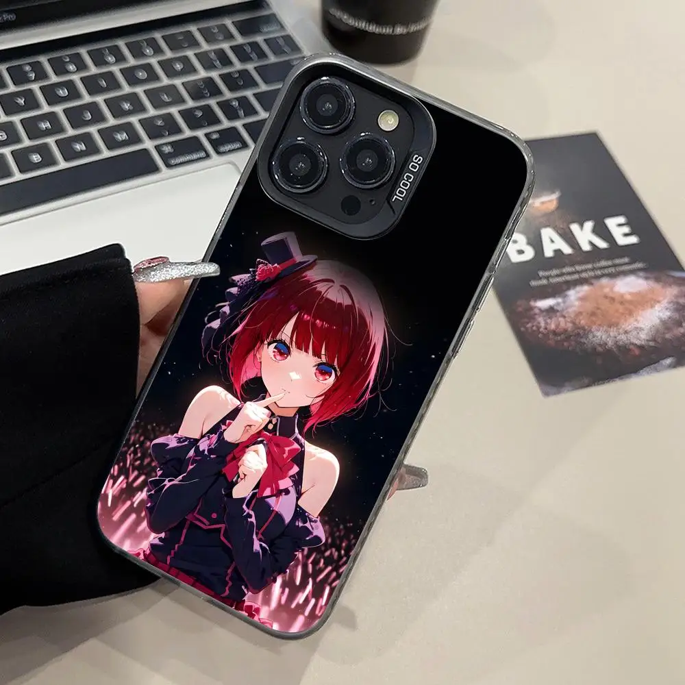 B-Komachi Kana Arima حافظة لهاتف آيفون 17 16 15 14 13 12 11 X XR XS 8 7 Pro Max Plus غطاء حماية شفاف اللون