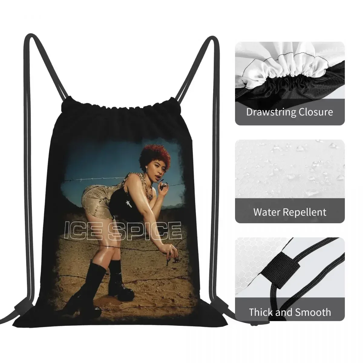 حقائب ظهر آيس سبايس متعددة الوظائف محمولة برباط، حزمة برباط، حقيبة رياضية للجيب، حقيبة كتب للسفر والمدرسة