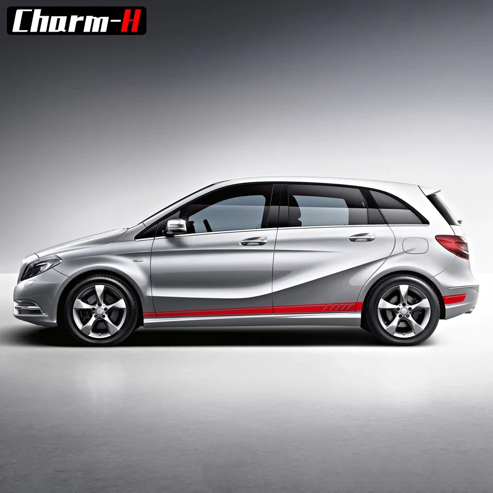 507 stylizacja drzwi w paski boczne spódnica naklejka maska samochodu tylny dach dla Mercedes Benz B klasa W246 W247 B180 Accesso