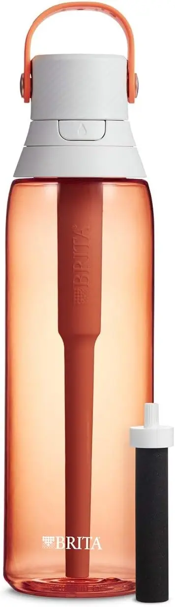 

Фильтрующая бутылка для воды премиум-класса на 26 унций с фильтром — не содержит BPA — коралловый