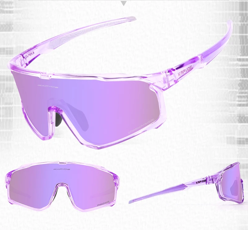 Kapvoe photo chrome Fahrrad brille für Männer mtb Sonnenbrille Mountainbike Fahrrad brillen Frauen Sport brille Road Speed Skating – Detail 18