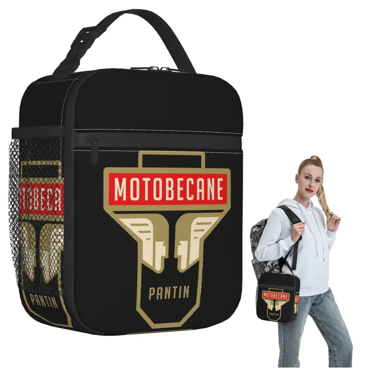Motobecane Headstock (2) Insulated Lunch Bag for Women Children Portable Food Boxes Thermal Lunch Box Tote