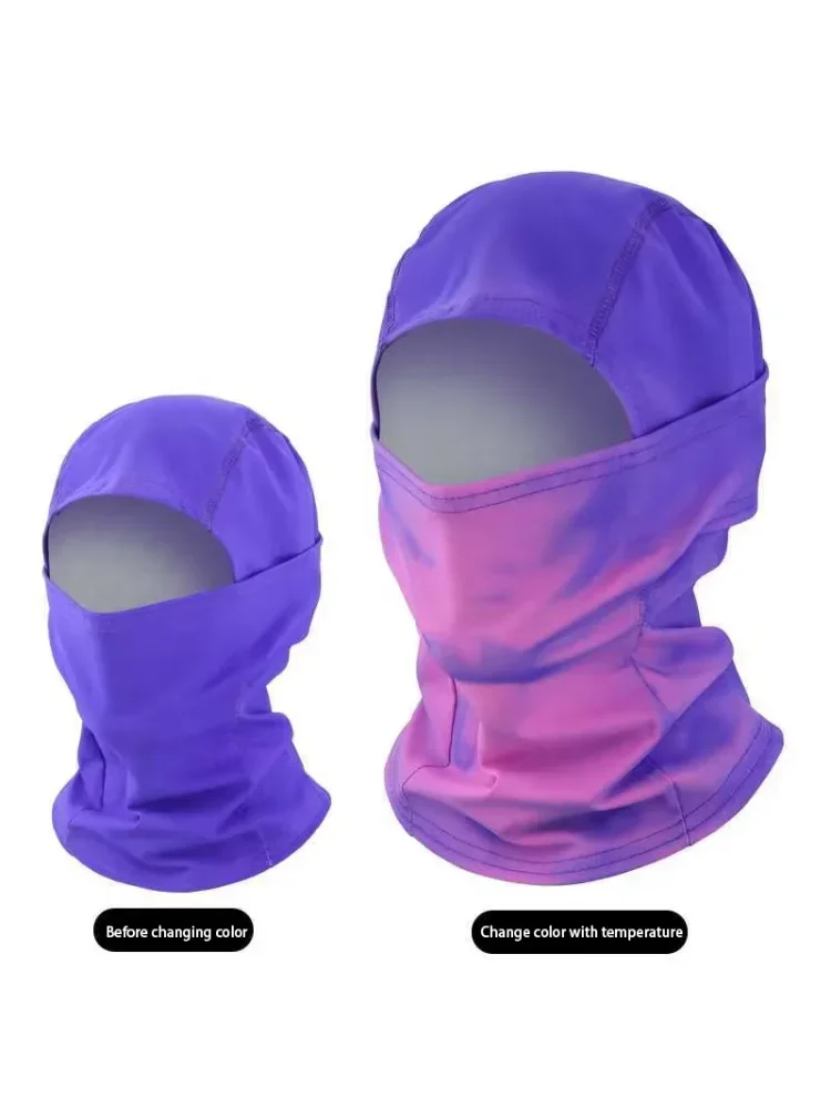 AliExpress NONE Temperature sensitive color changing face mask, riding windproof headscarf, sunshade head cover, sunshade head cover