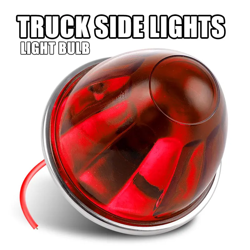 Watermelon 1156 Bulbs Light Amber Glass Lens Lights 1 Wire Incandescent Amber Red side marker lights Turn Signal Lamp 12V 24V