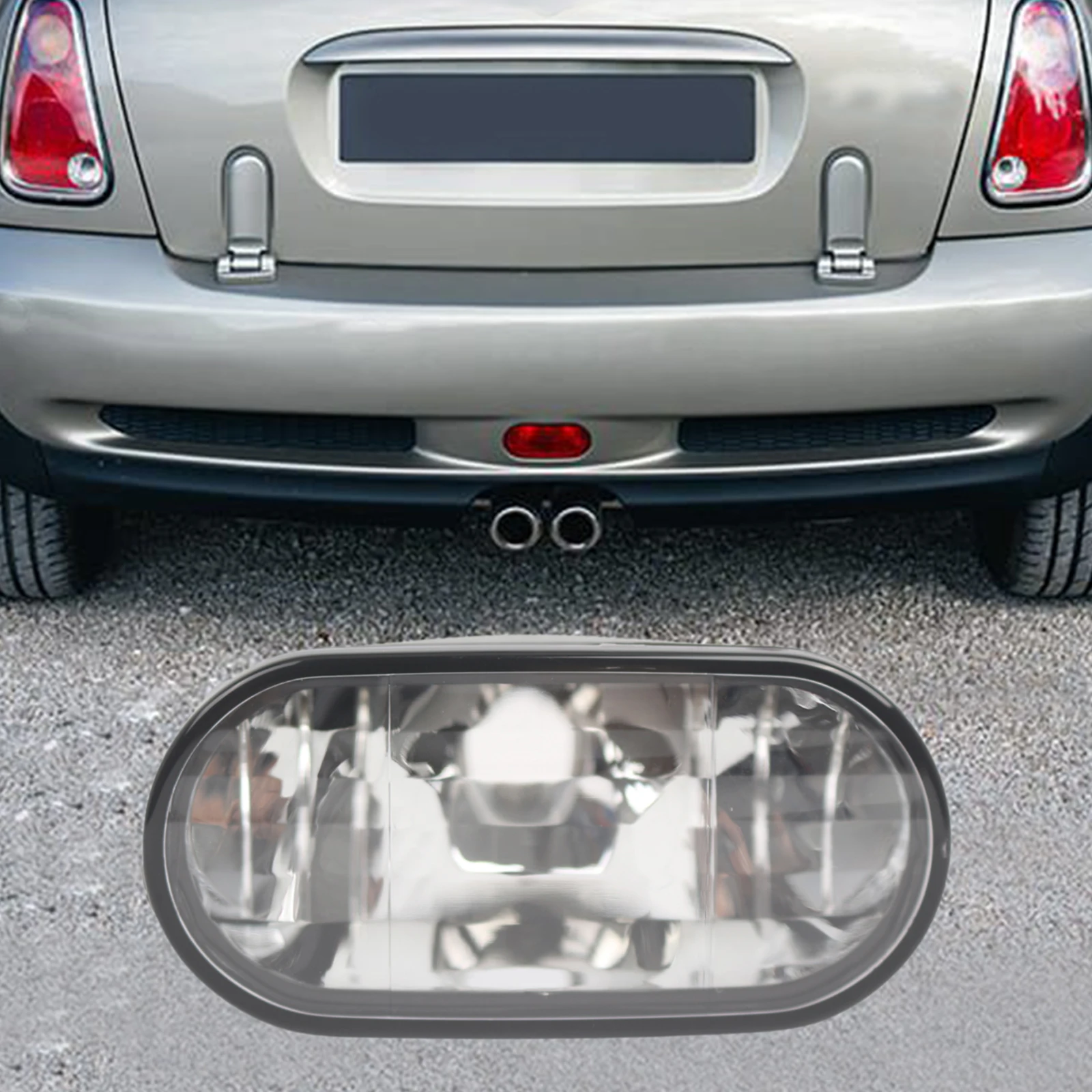 Rear Bumper Fog Light for Mini Cooper R50 R52 R53 White Housing Corrosion Resistant OEM 63247166015 2004-2008