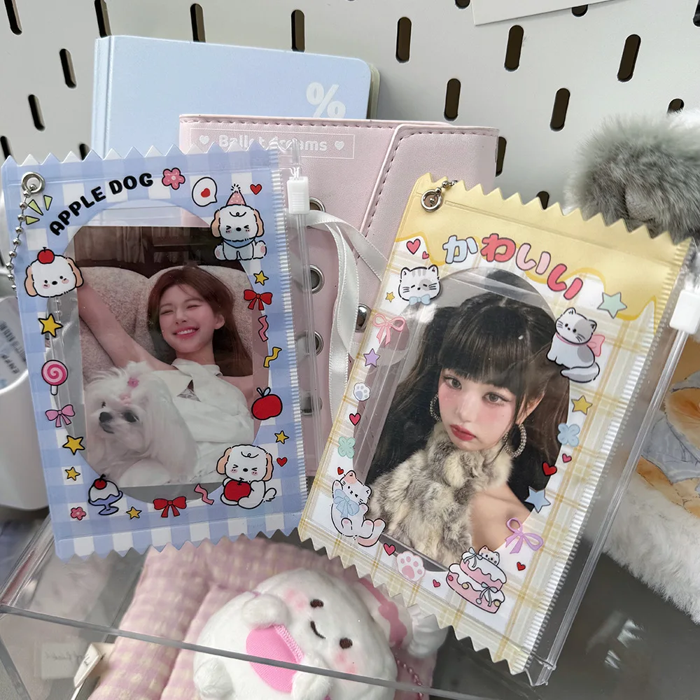 PVC 3 Inch Photocard Zipper Pouch Polaroid Storage Badge Bag Anime Merch Display Pendant Card Case Doll Carrier view 4