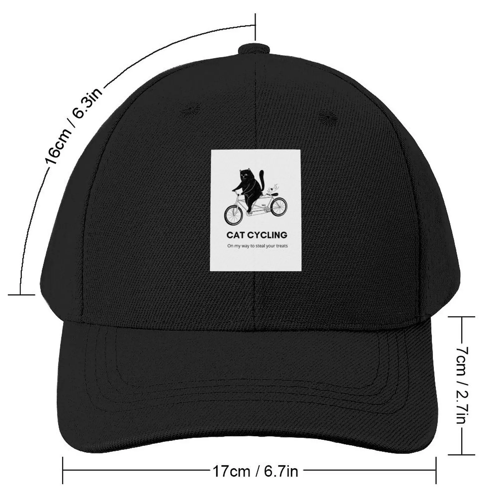 Cat cycling: On my way to steal your treats Cat Dreams Design Baseball Cap Designer Hat Girl'S Hats Men's