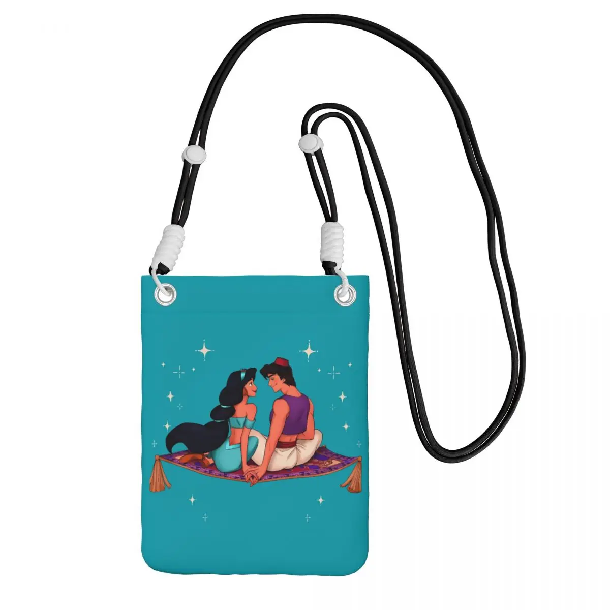 

Custom Fashion Aladdin Mobile Phone Bag Men Women Musical Fantasy Film Shoulder Crossbody Bag Walk Detachable Shoulder Strap