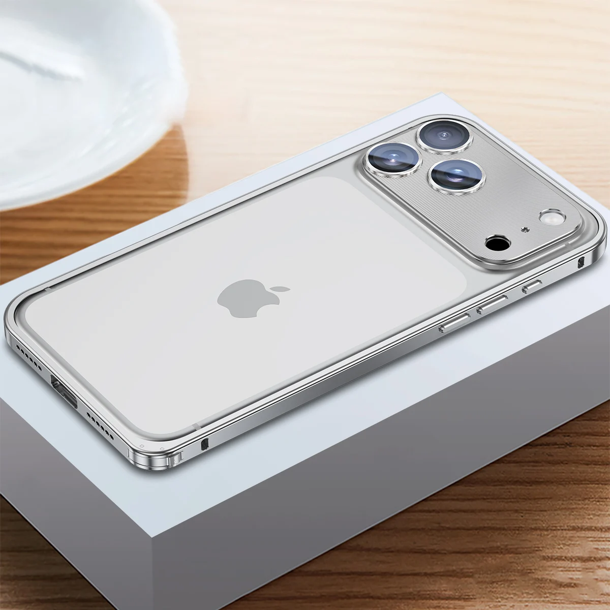 Metal Phone Case For IPhone 12 13 14 15 16 17 Pro Max Cover 16Plus Magnetic Aluminum Frame Phone Shell For IPHON 16 17 Pro Max