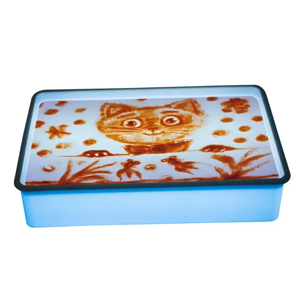 Creative Children's Sand Painting Table LED Lighting USB Art Drawing Light Box DIY Cleaning Brush Colored Sand Machine