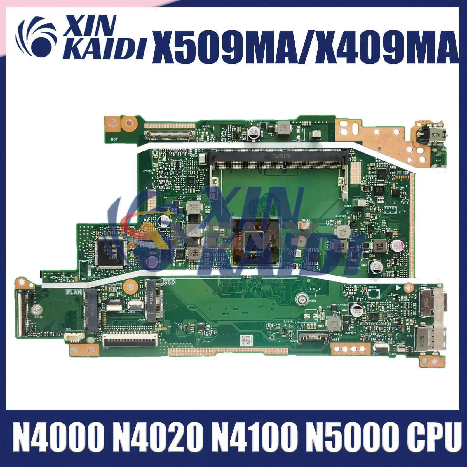 Notebook Mainboard For ASUS VivoBook 14 X509M X509MA X409MA F509MA A509MA Laptop Motherboard N4000 N4020 N4100 N5000 CPU DDR4