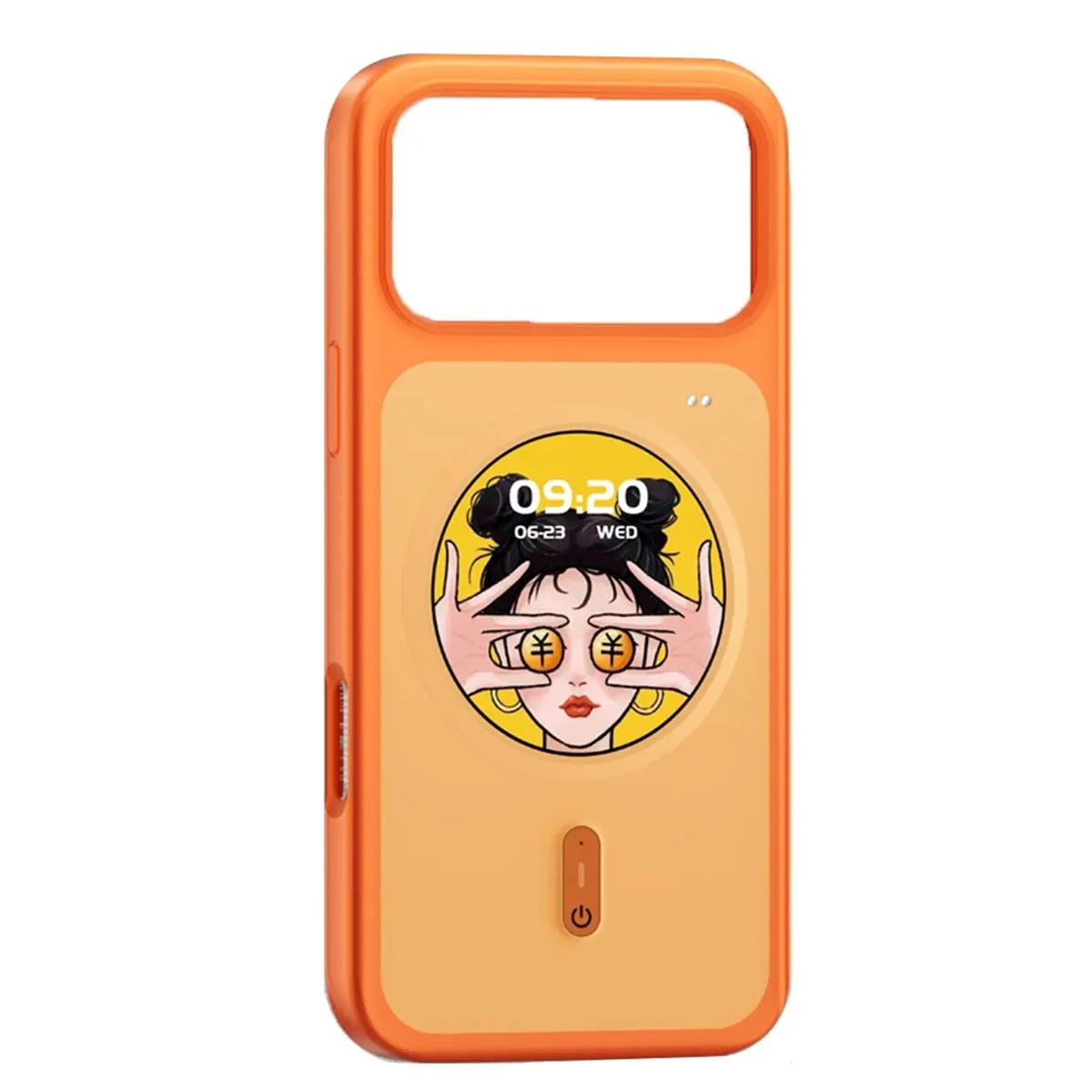 Magnetic NFC Ink Smartphone Case, Suitable for 17 Pro Max.DIY Pattern Ink Mobile Phone Case Orange