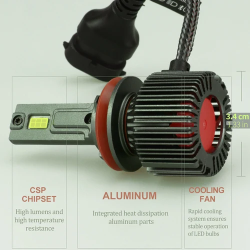 Imagen 2 del producto 2 uds H11 bombillas LED antiniebla, 3800K amarillo lima/verde lima 6000K blanco HB4 9006 881 H9 H8 H16JP reemplazo de lámpara de luces antiniebla