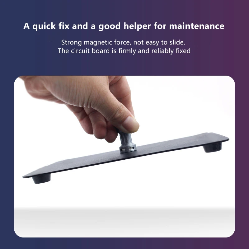 

Universal PCB Holder Fixture – Soldering Platform with Magnetic Pins, Rubber Feet for Circuit Board Assembly & Repair