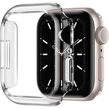 Capa para apple watch case 46mm 40mm 45mm 41mm pc protetor pára-choques acessórios escudo protetor para iwatch série 10 9 8 7 se 6