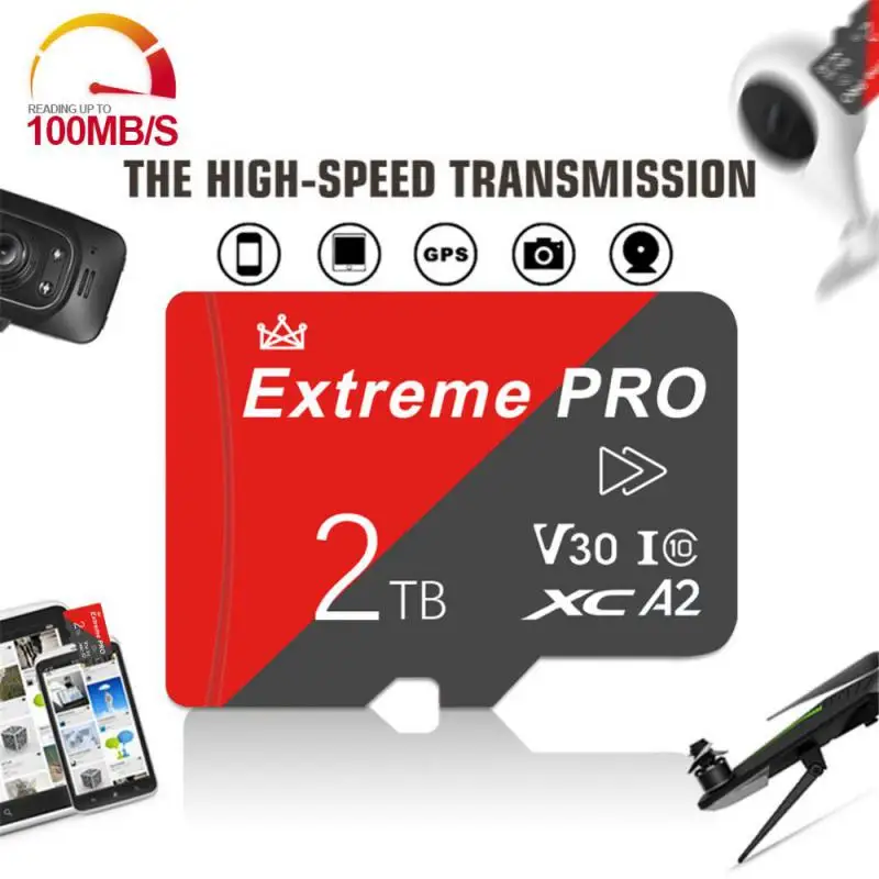 TF karta SD Ultra mikro 1TB 2TB karta pamięci SD 128GB 256GB ekstremalny profesjonalista V30 4K UHD TF Card Cartao De Memoria do kamera na deskę rozdzielczą aparatu