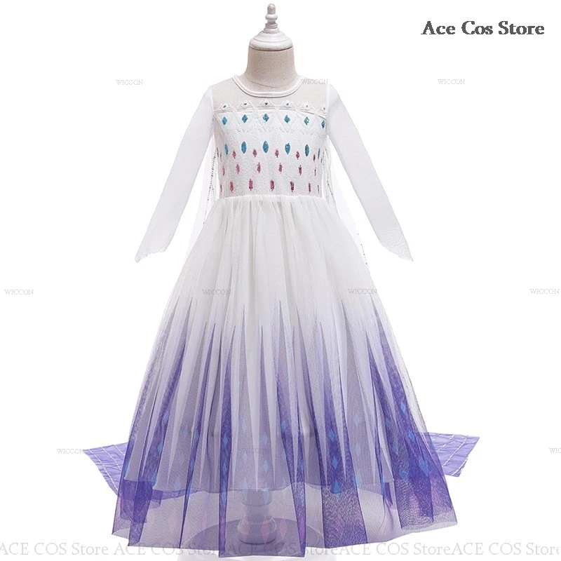 Kinderen Meisjes Prinsessenjurk Meisje Cosplay Ijs Schattig Koningin Kostuum Elsa Tiara Verjaardagsfeestje Halloween Carnaval Outfit Blauw Kostuum