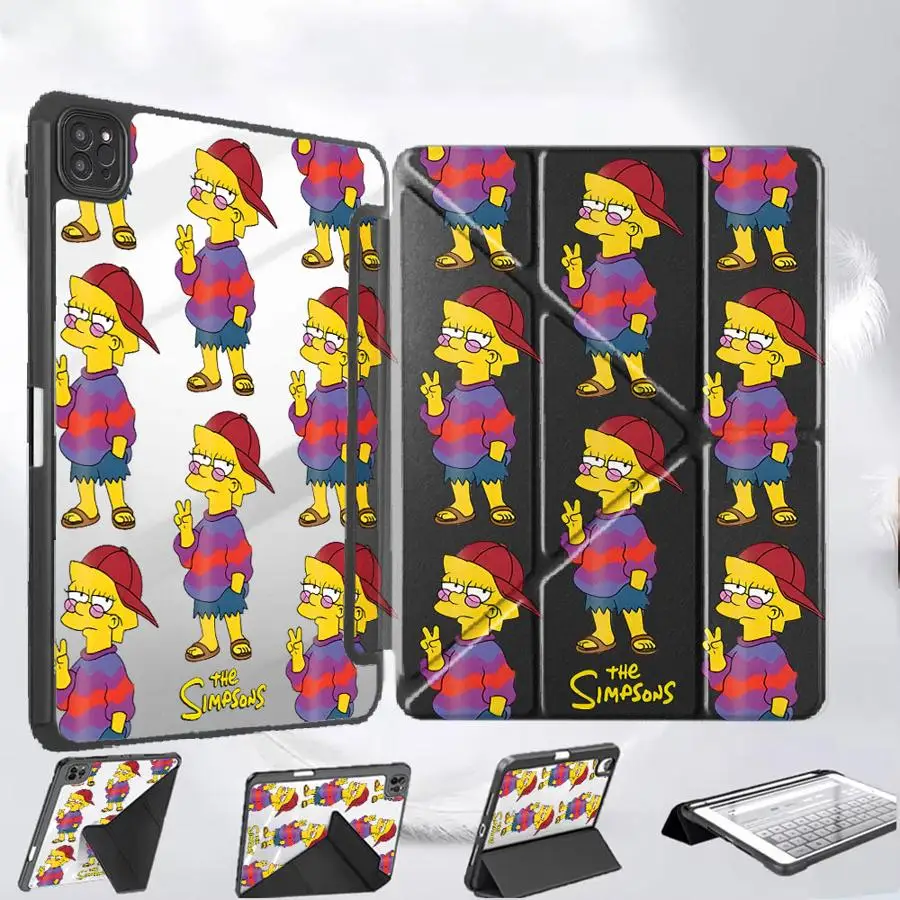 Funda Protectora para Tablet iPad Air 4 5 M3 M2 M4 11 pulgadas Mini 6 7 Pro 2025 Pro 11.ª 10.ª 9.ª 8.ª 7.ª 12.9 pulgadas Los Simpson Lisa