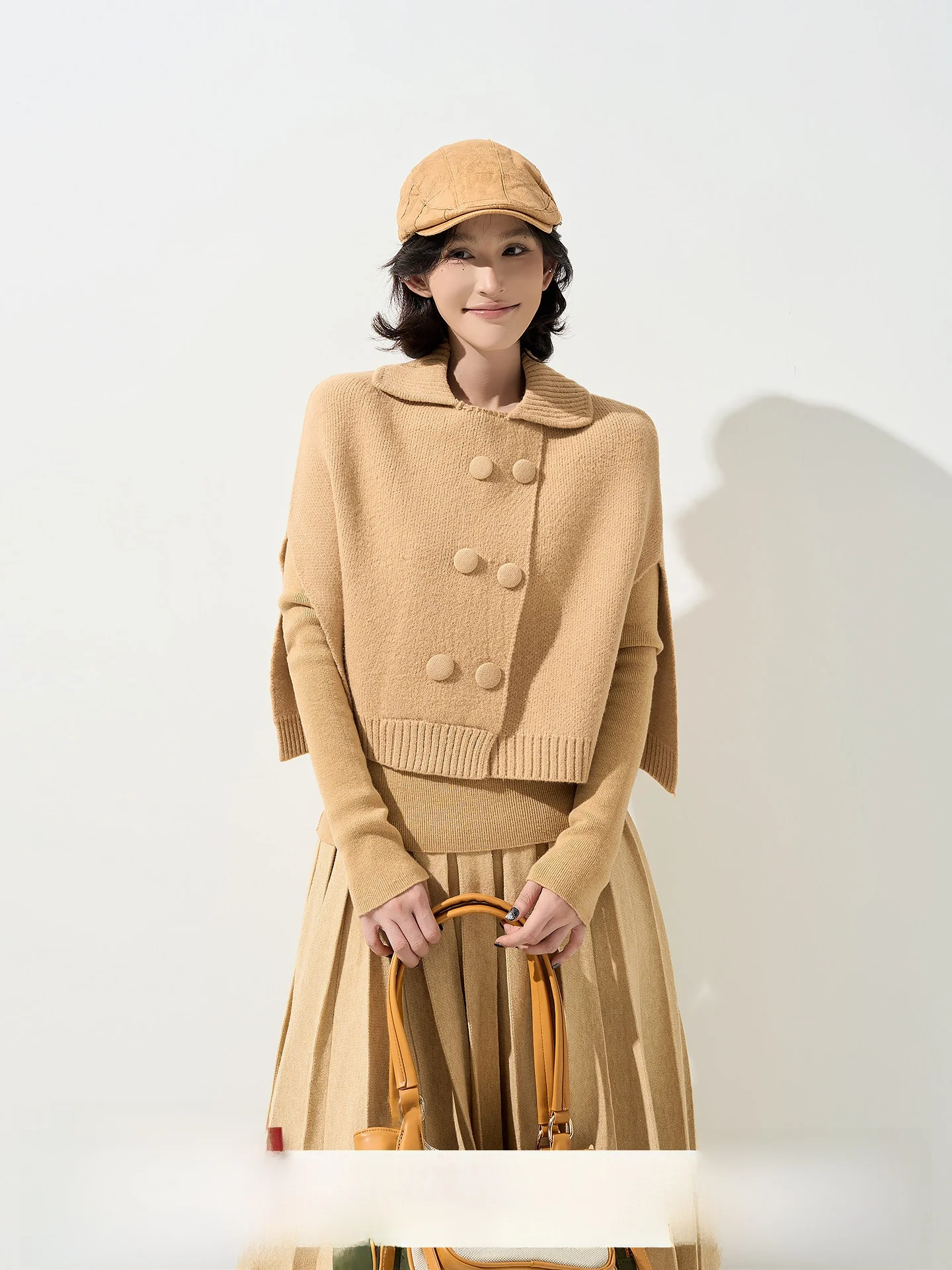 

Loose Knitted Svel Hoodie Women's Autumn Winter Korean Sle Design Casual Open Cardigan Wrap oulder Wudu Tong