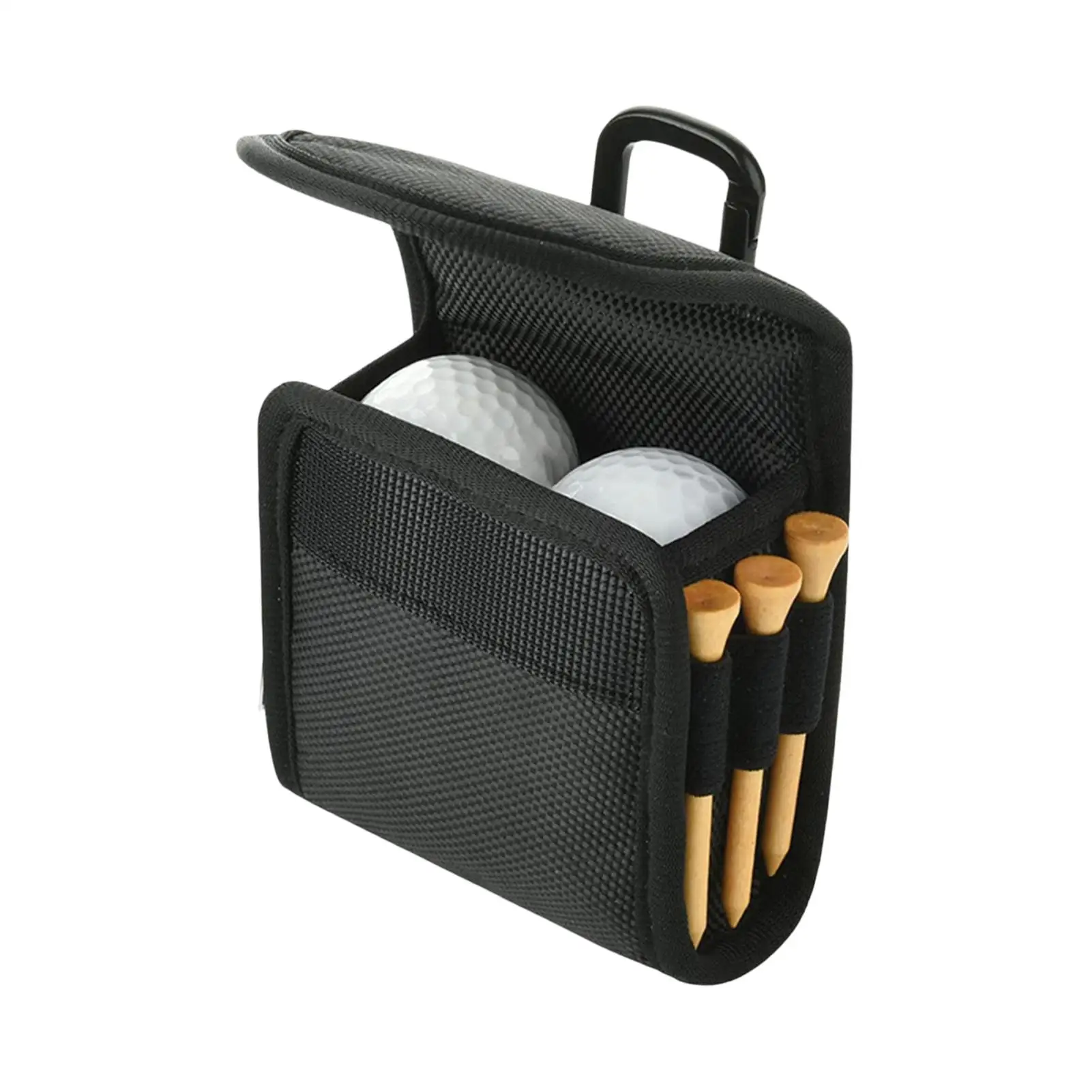 Golf Tee Pouch With Carabiner Mini Portable Carrier Sack Golf Tee Holder Pouch For Men Women Belt Cart Lawn Driving Range Course