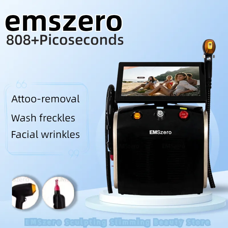 

2in1 755 808 1064nm 3 Wavelength Diode ND YAG Laser Soprano Titanium Ice Platinum Painless Hair Removal Machine.