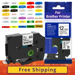 Brother Label Tape 6mm 9mm 12mm 18mm for P-touch Label Maker H110 H200 P710BT Laminated Adhesive Ribbon