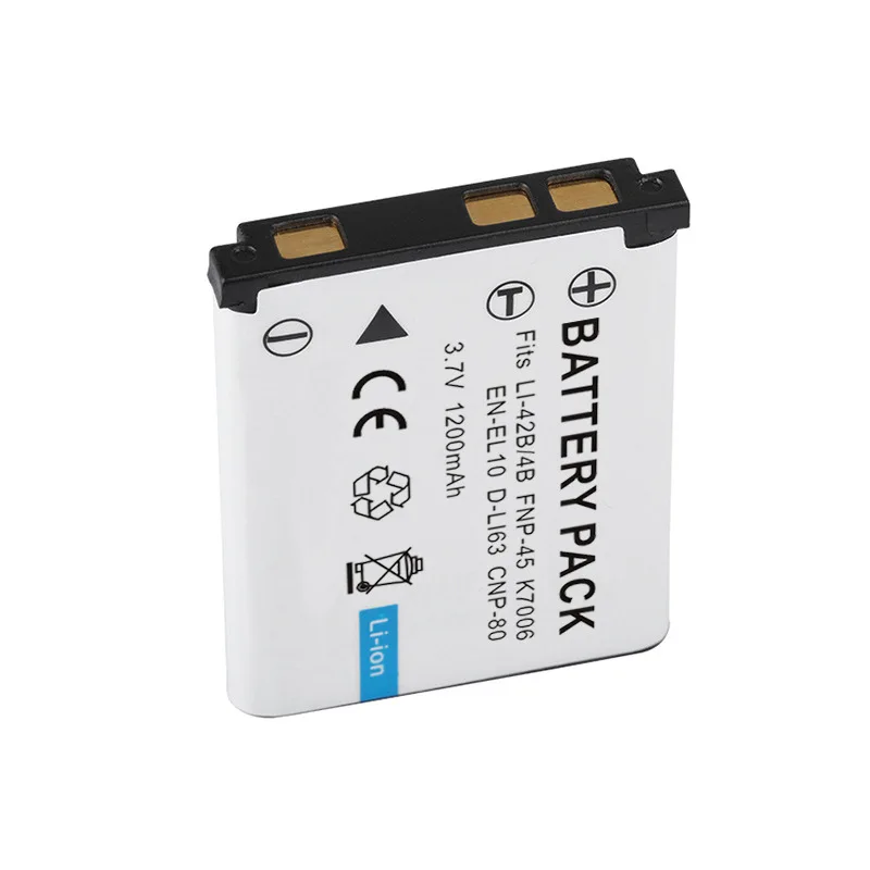 3.7V 1200mAh EN-EL10 LI-40B 42B Camera Battery for Olympus FE-160 Nikon EN EL10 Fujifilm NP-45 Kodak KLIC-7006 Pentax D-LI63