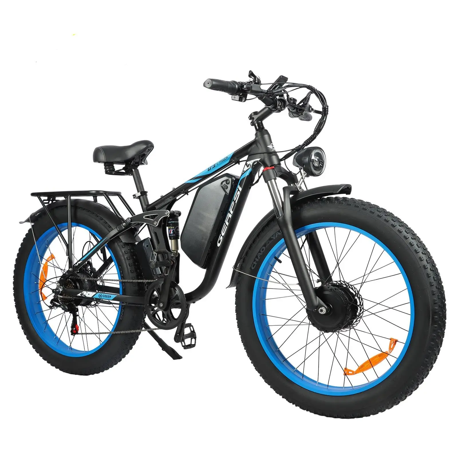 BAOLUJIE 26 Inches Adult Electric Mountain Bike 25Ah Battery, 3000W Dual Motor Ebike, 7-speed Electric Bicycle Fat Tire Ebike image 3