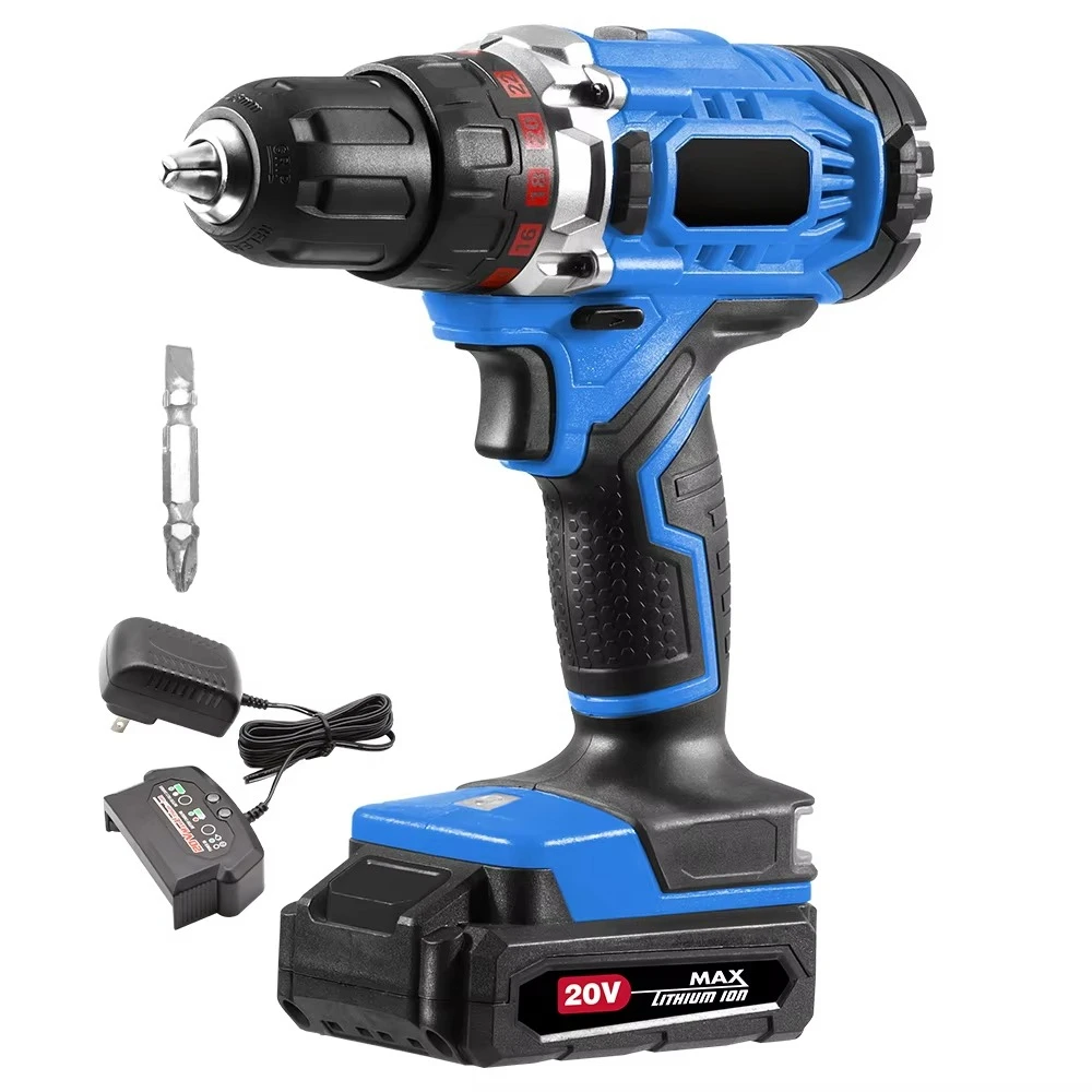 

Hehui Customized 20V 1/2" Brushless Electric Impact Driver Drill Battery Powered Mini Wireless Cordless Lithiumbattery Drill