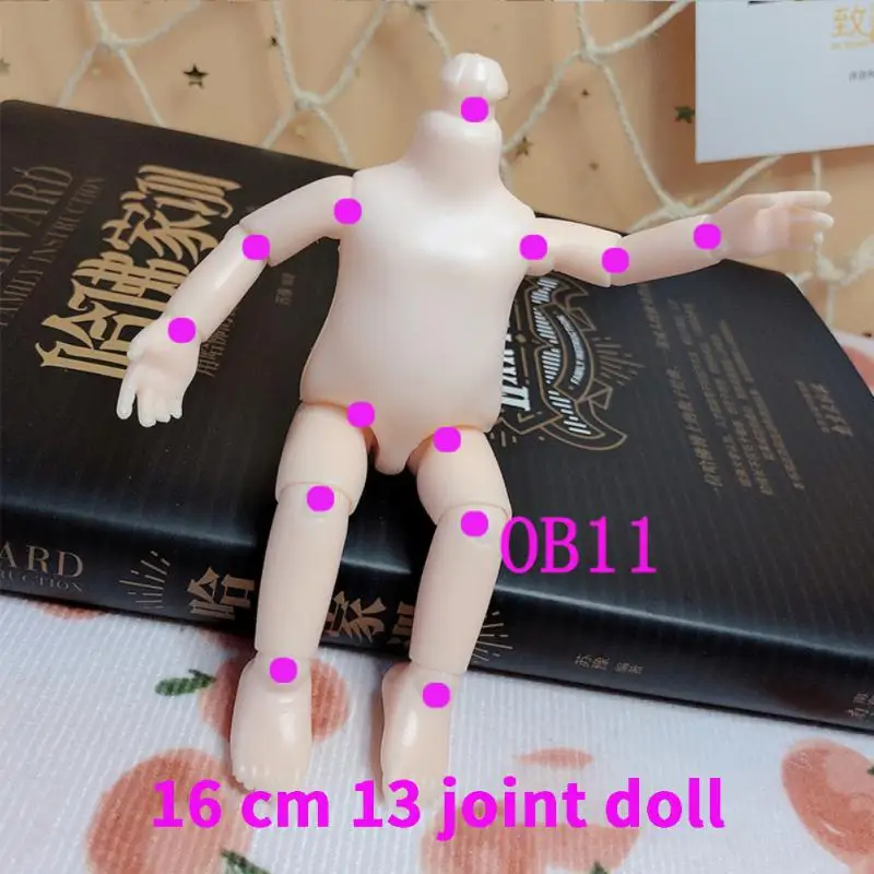 Moveable Jointed Dolls 6 Inches Toys Dolls 13 Joints Plastic Doll Accessories Dress Up Doll Beautiful 16cm