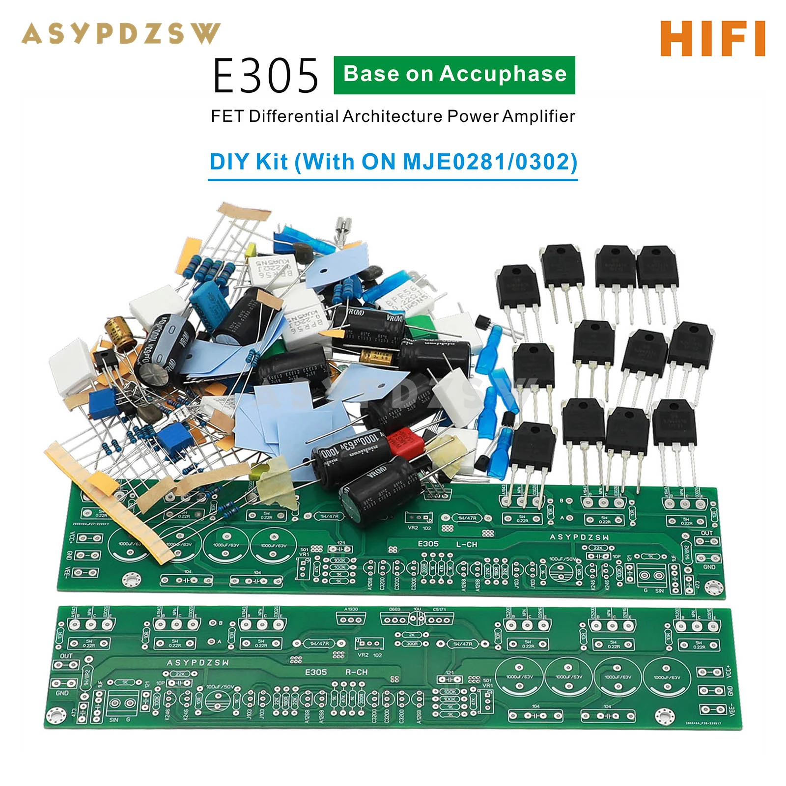 HIFI стерео E305 FET дифференциальная архитектура усилитель мощности DIY Kit/готовая плата на основе Accuphase E-305 Circuit