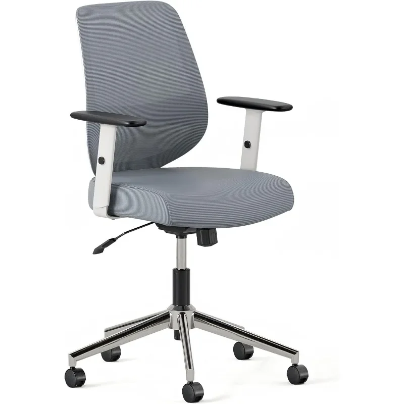 Computer Office Chair with Swivel, Lumbar Rest, and Adjustable Armrests - Sustainable, Stylish Mesh, & Adjustable Armrests